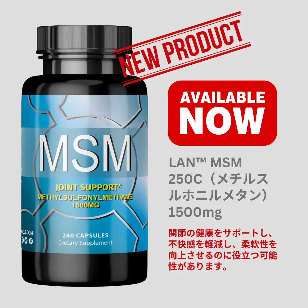 LAN™️ MSM 240C(メチルスルホニルメタン)1500mg LAN