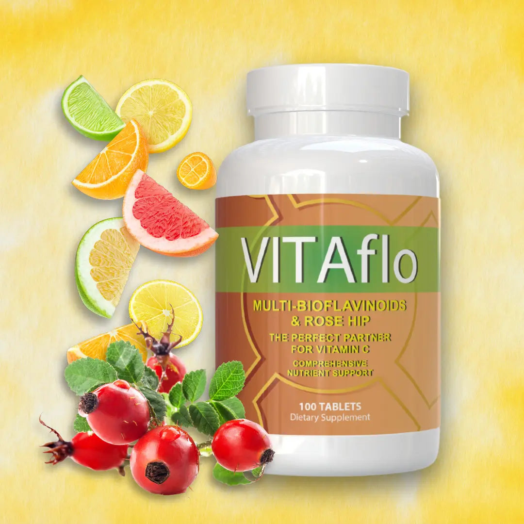 VitaFloは政府科学者との共同研究： ビタミンC、ローズヒップ、OrthoFlavinを特集。 LAN