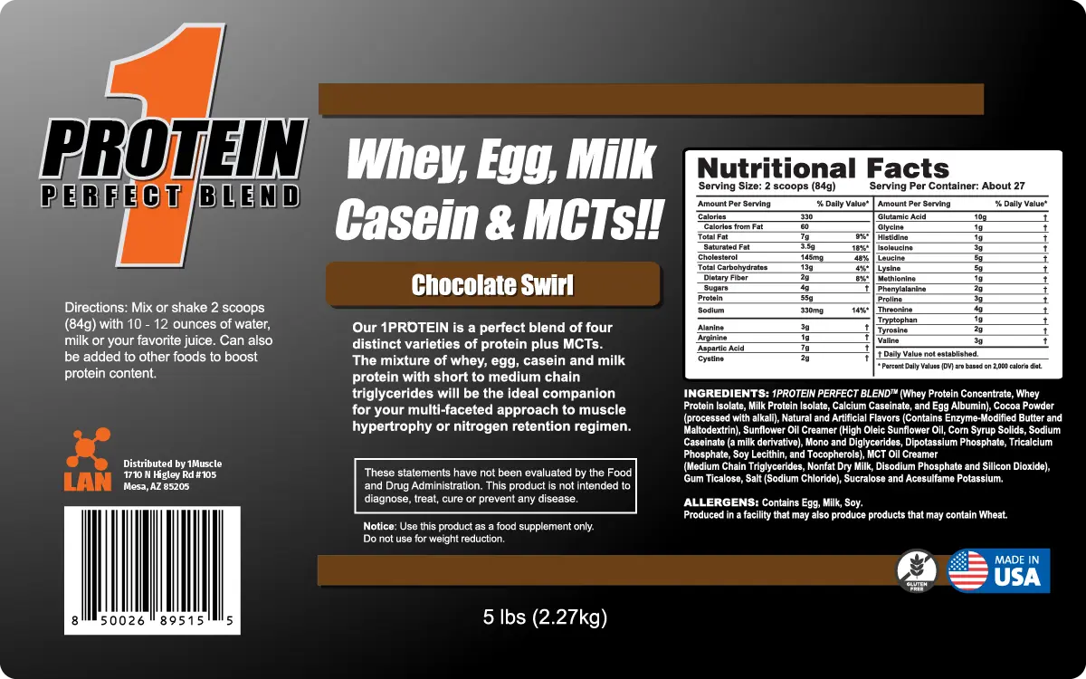 1PROTEIN／1プロテイン[マッスルビルディング][4種類の蛋白質ブレンド] LAN
