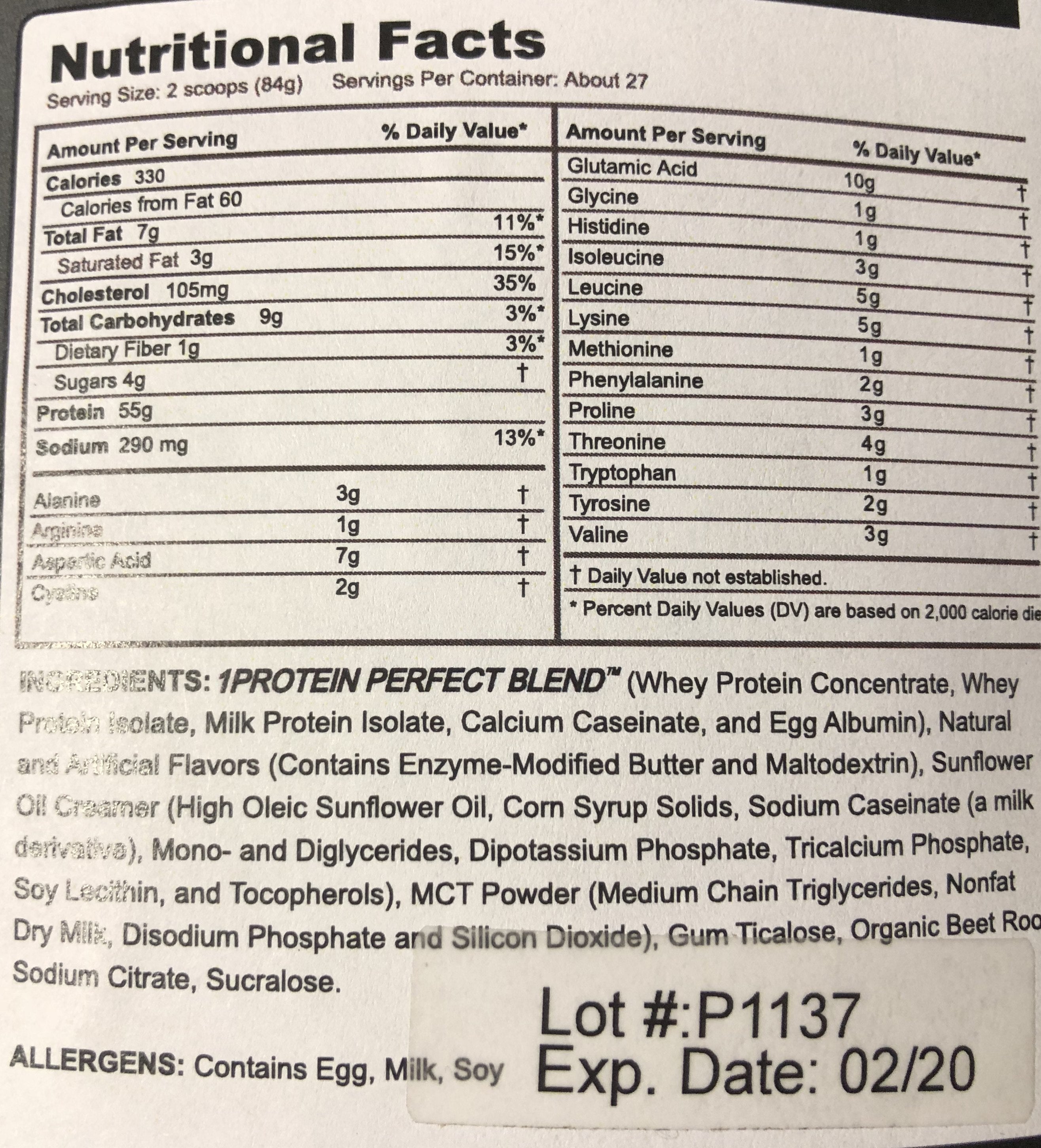 [セール特売] 1PROTEIN／1プロテイン[マッスルビルディング][4種類の蛋白質ブレンド] - 1Muscle.com