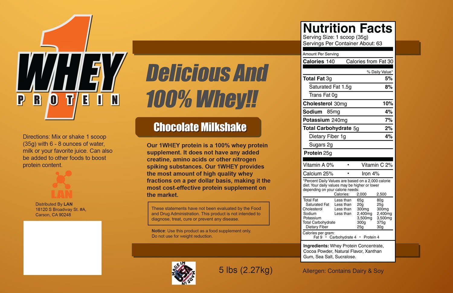 [セール] 1WHEY PROTEIN／１ホエイ・プロテイン　2.27KG - 1Muscle.com