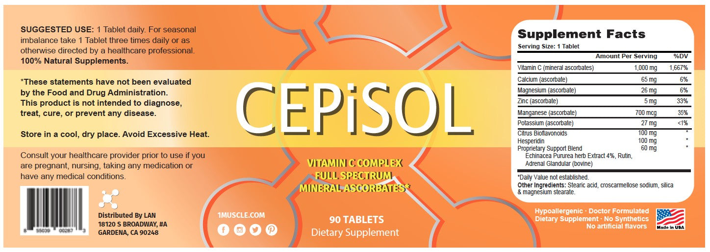 セピソル・CEPiSOL [5種類のビタミンC配合] - 1Muscle.com